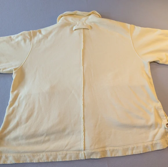 Free People We The Free Alexa Sweatshirt Jacket in Flan Yellow Boho Chic XL - Picture 16 of 16